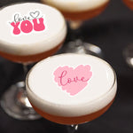 Valetines Day Love Custom Cutout Edible Cocktail Drink Toppers