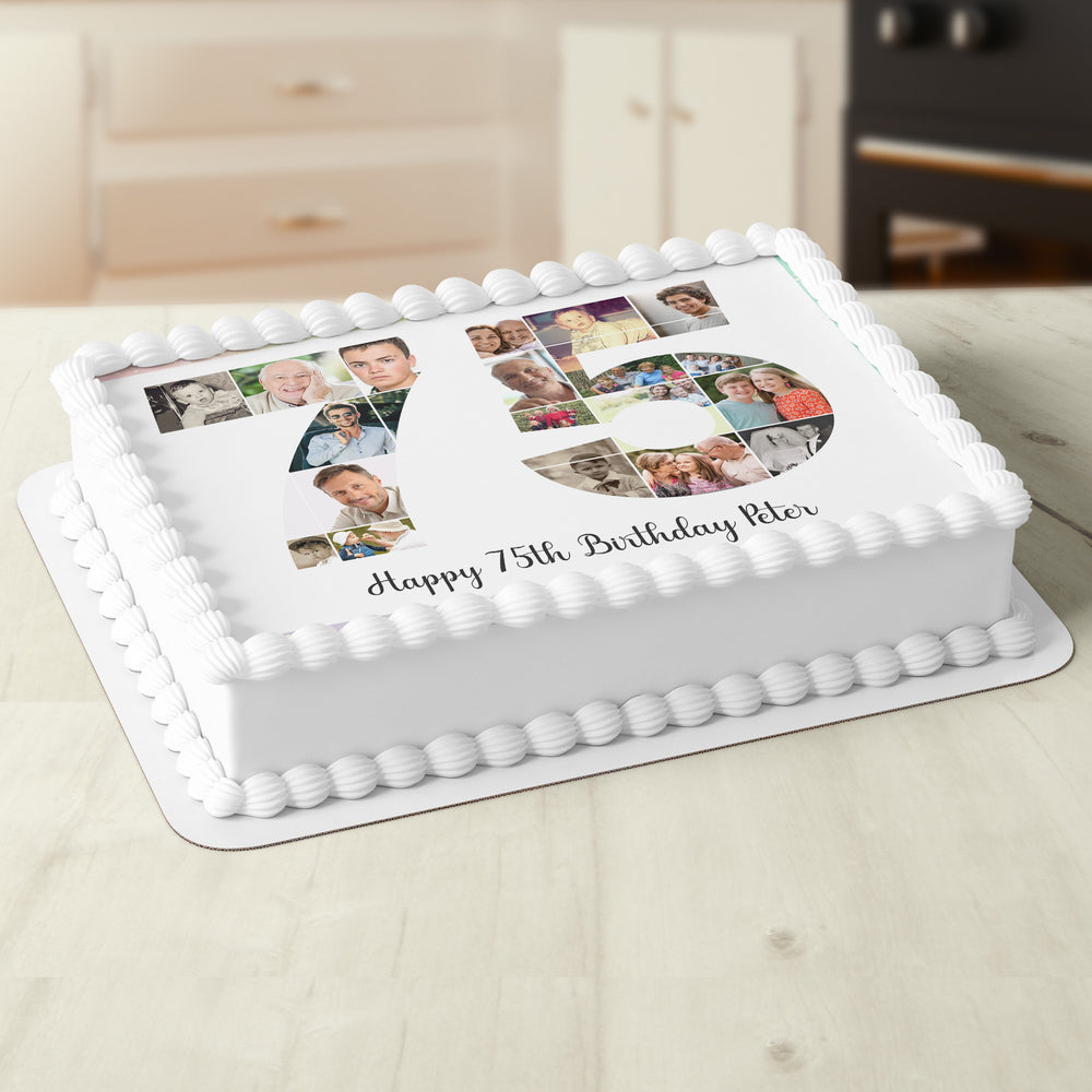 Birthday Photo Collage Personalised Edible Cake Topper
