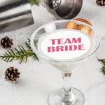 Team Bride Edible Cocktail Drink Toppers