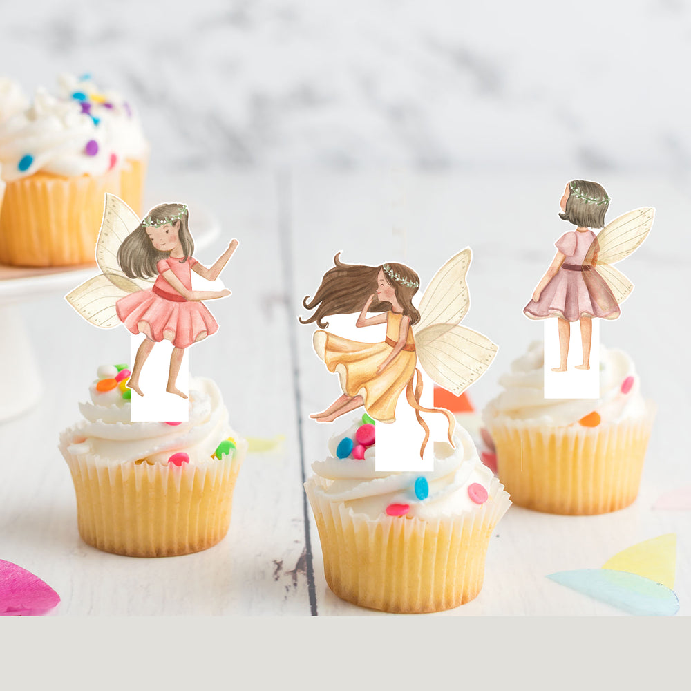 Fairies Pre-cut Edible Stand-Up Wafer Card Toppers