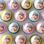 Mini Pre-cut Edible Cupcake or Cookie Toppers with Your Own Image