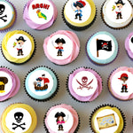 Pirate Pre-cut Mini Edible Cupcake or Cookie Toppers
