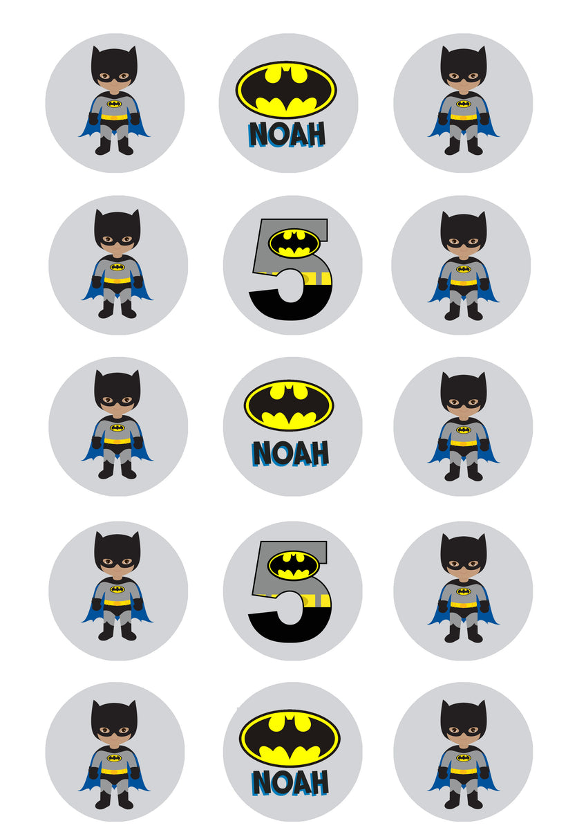 Batman Edible Cupcake Toppers – Deezee Designs