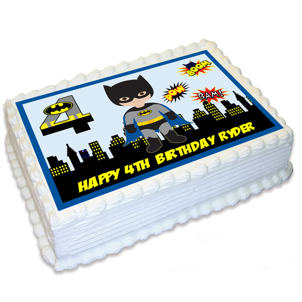 Batman Rectangle Edible Cake Topper