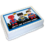 Superhero Boys Rectangle Edible Cake Topper
