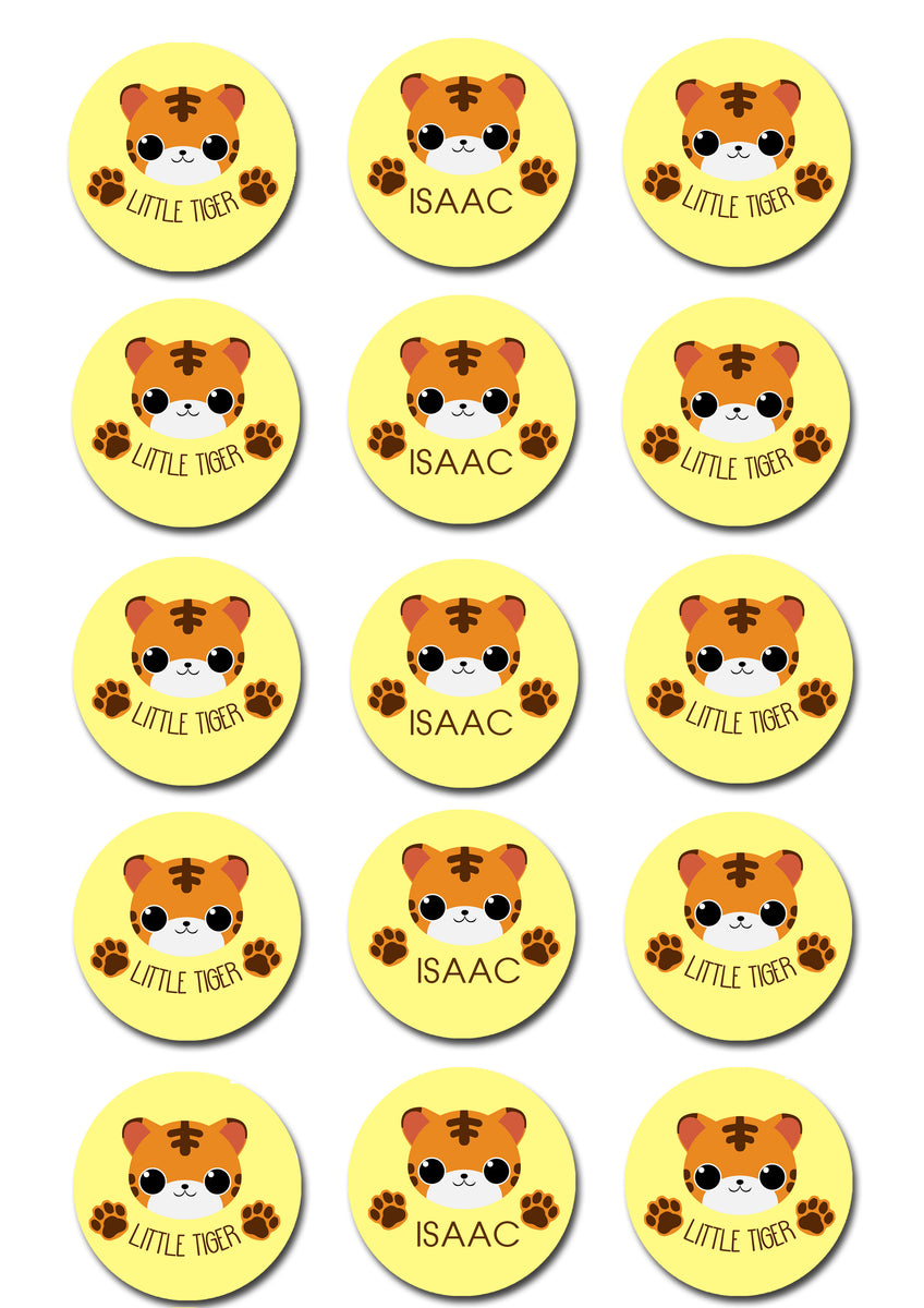 Cute Tiger Edible Cupcake Toppers – Deezee Designs