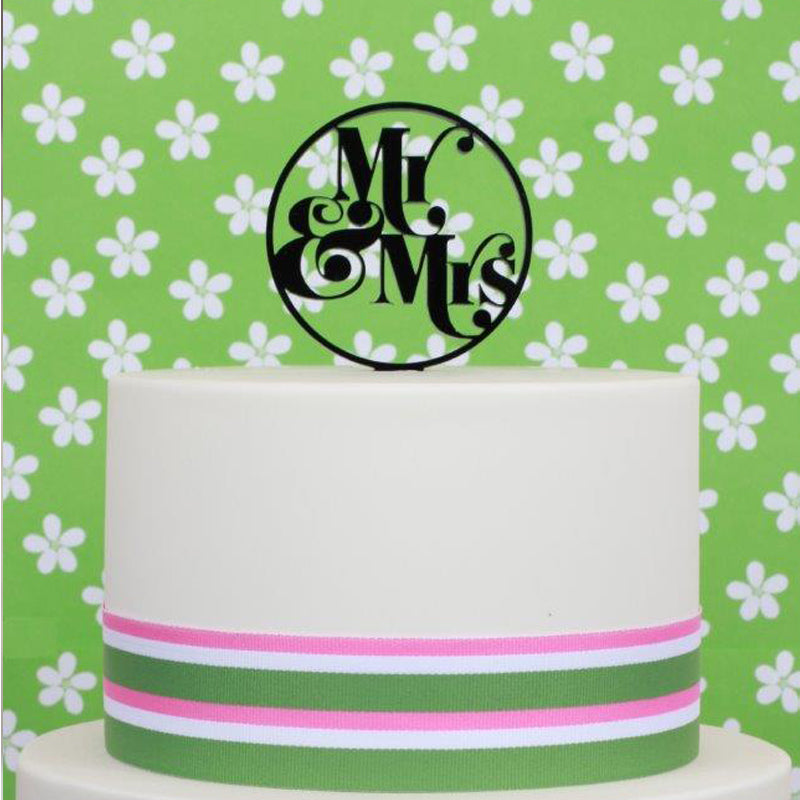 Mr & Mrs Acrylic Cake Topper