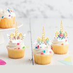 Unicorn Horns Pre-cut Edible Stand-Up Wafer Card Cupcake Toppers