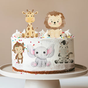Jungle Safari Animals Edible Icing Cutout Characters