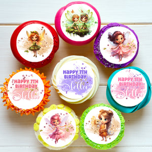 Fairy Fairies Pre-cut Edible Cupcake or Cookie Toppers