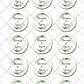 Bridal Themed Eucalyptus Leaves Edible Cupcake Toppers