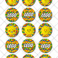 Lego Pre-cut Edible Cupcake or Cookie Toppers