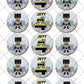 Batman Superhero Pre-cut Edible Cupcake or Cookie Toppers