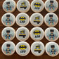 Batman Superhero Pre-cut Edible Cupcake or Cookie Toppers