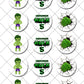 Incredible Hulk Pre-cut Edible Icing Cupcake or Cookie Toppers