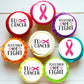 F**k Cancer Pink Ribbon Pre-cut Edible Icing Cupcake or Cookie Toppers