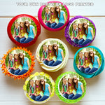 Custom Photo Logo Pre-cut Edible Cupcake or Cookie Toppers