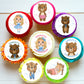Goldilocks & The Three Bears Pre-cut Edible Cupcake or Cookie Toppers