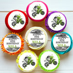 Dirt Bike Pre-cut Edible Icing Cupcake or Cookie Toppers