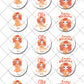 Emma Memma Pre-cut Edible Cupcake or Cookie Toppers