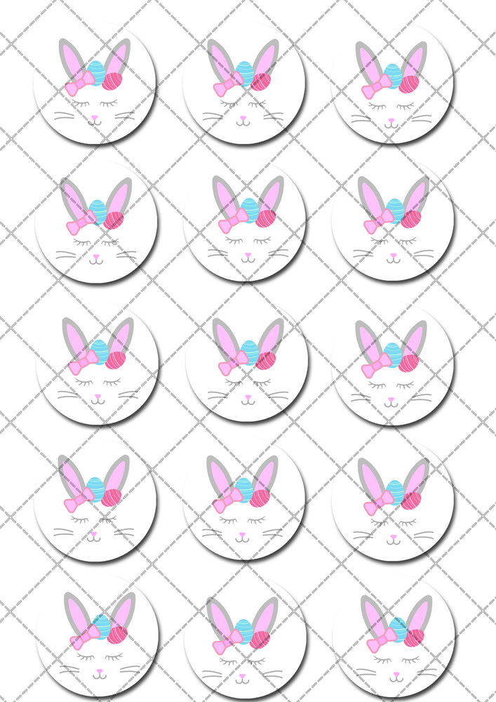 Bunny Ears Edible Cupcake Toppers