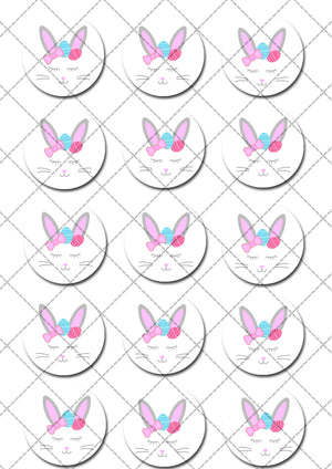 Bunny Ears Edible Cupcake Toppers