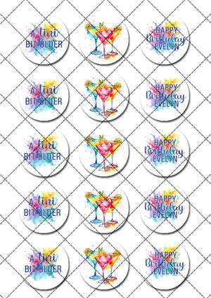 A Tini Bit Older Pre-cut Edible Cupcake or Cookie Toppers