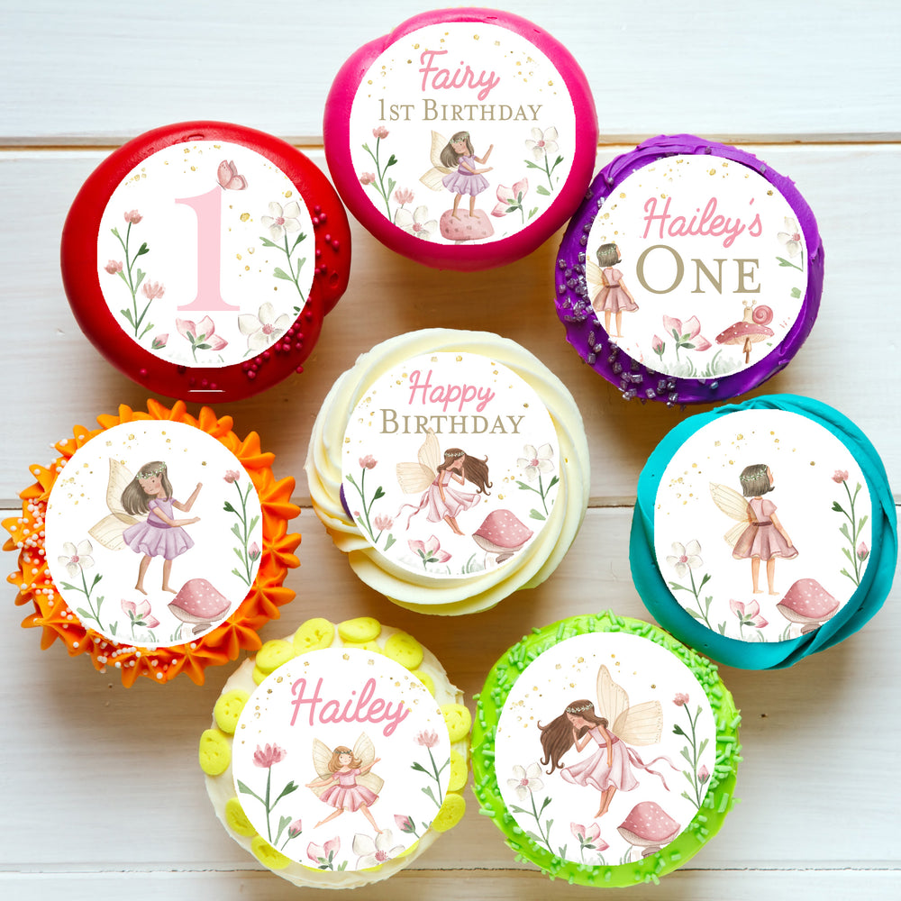 Cute Fairies Pre-cut Edible Cupcake or Cookie Toppers