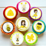 Sweet Little Bee Pre-cut Edible Cupcake or Cookie Toppers