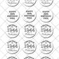 Aged to Perfection Birthday Edible Cupcake or Cookie Toppers