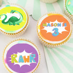 Dinosaur Edible Cupcake Toppers