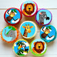 Jungle Animal Safari Edible Cupcake Toppers