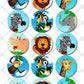 Jungle Animal Safari Edible Cupcake Toppers