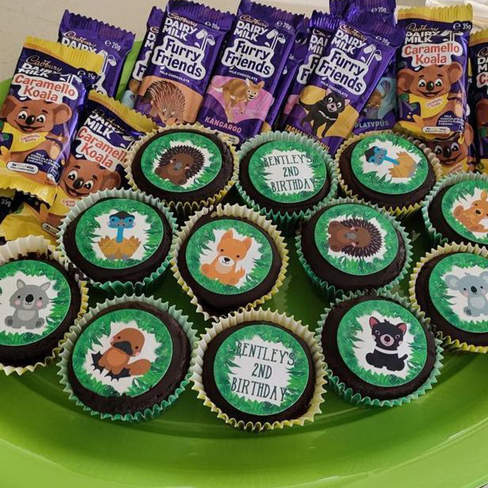 Australian Animals Pre-cut Edible Icing Cupcake or Cookie Toppers