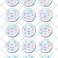 Baby Shower Gender Reveal Pre-cut Edible Icing Cupcake or Cookie Toppers