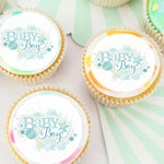 Baby Boy Pre-cut Edible Icing Cupcake or Cookie Toppers