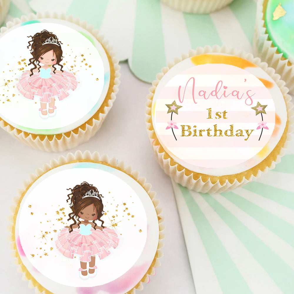 Ballerina Dance Pre-cut Edible Icing Cupcake or Cookie Toppers