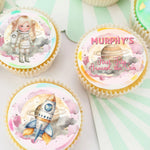 First Trip Around The Sun Pre-cut Edible Cupcake or Cookie Toppers