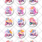 Rollerskating Rollerskates Pre-cut Edible Cupcake or Cookie Toppers