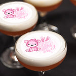 Baby Girl Shower Edible Cocktail Drink Toppers