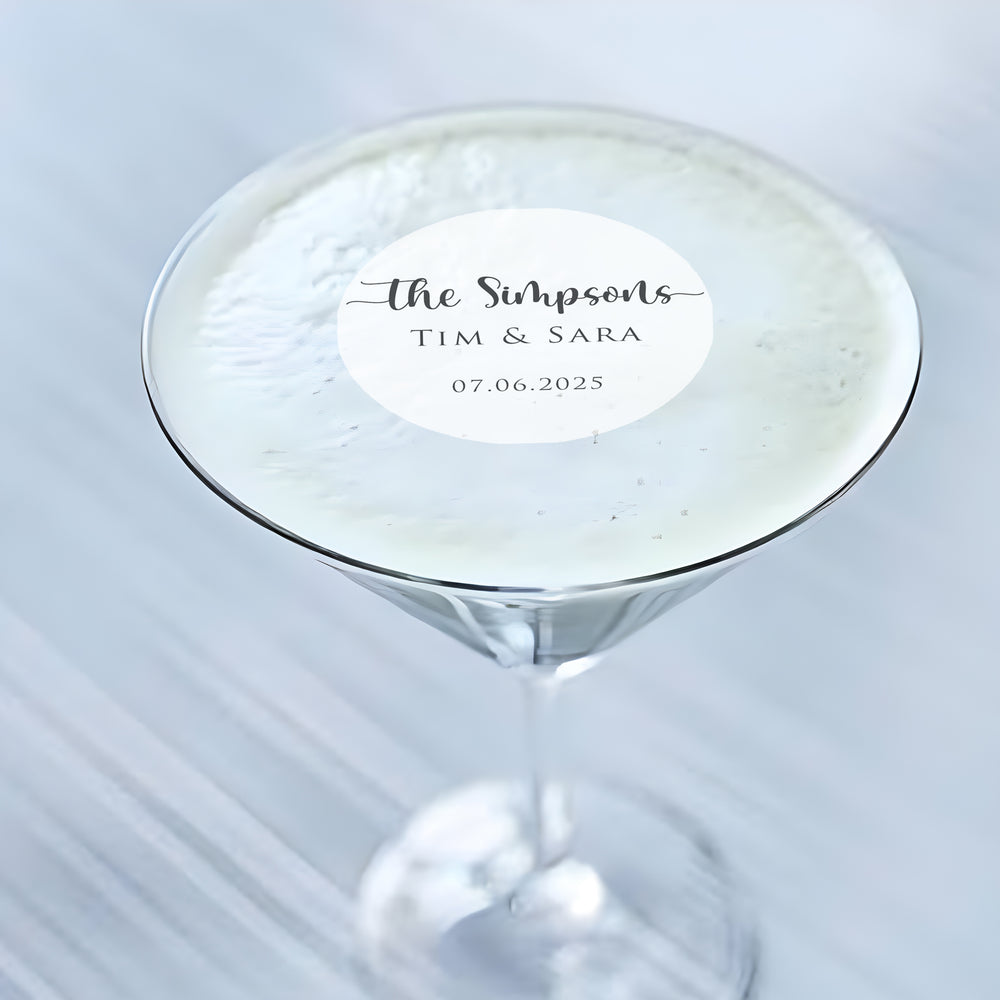 Wedding Engagement Birthday Edible Cocktail Drink Toppers