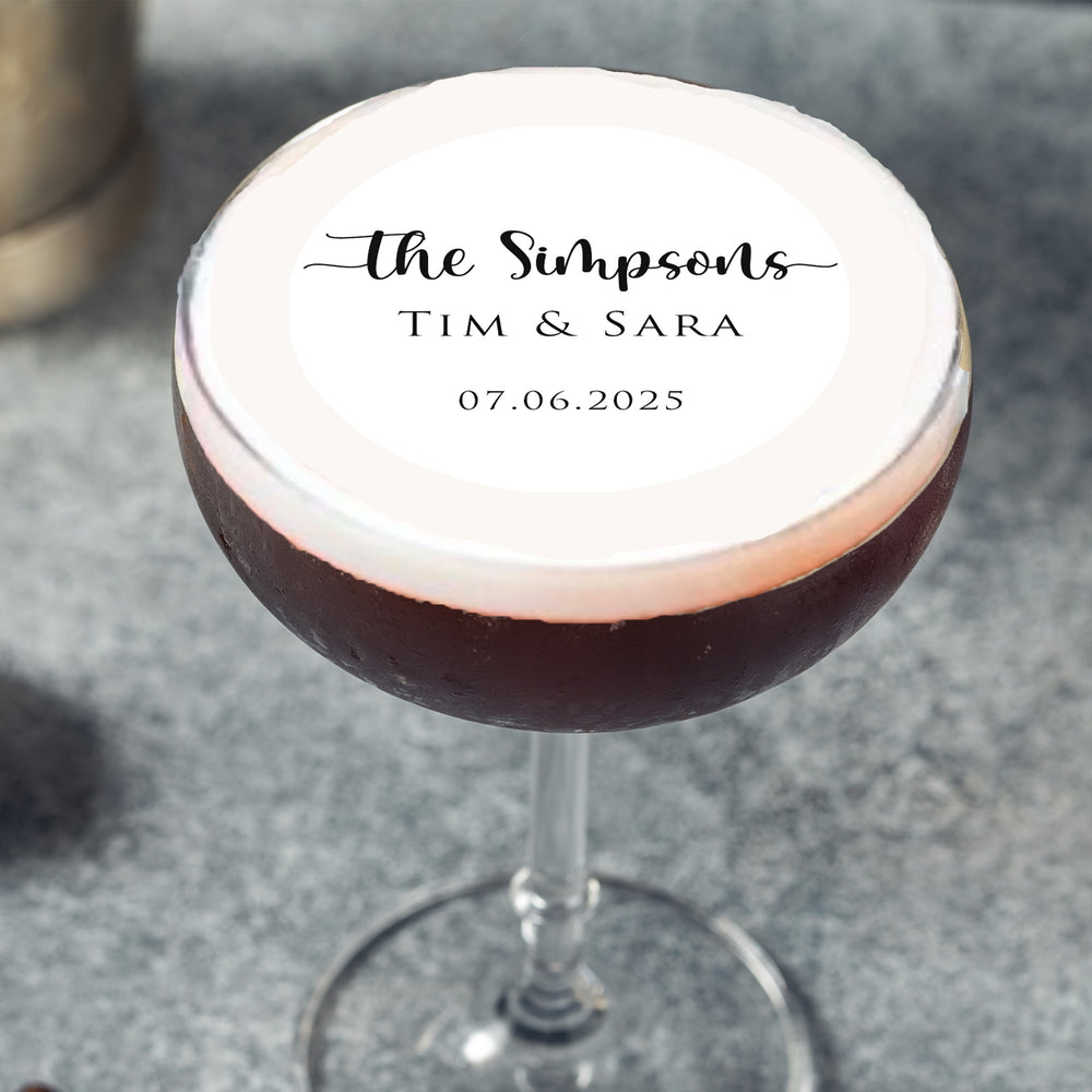 Wedding Engagement Birthday Edible Cocktail Drink Toppers