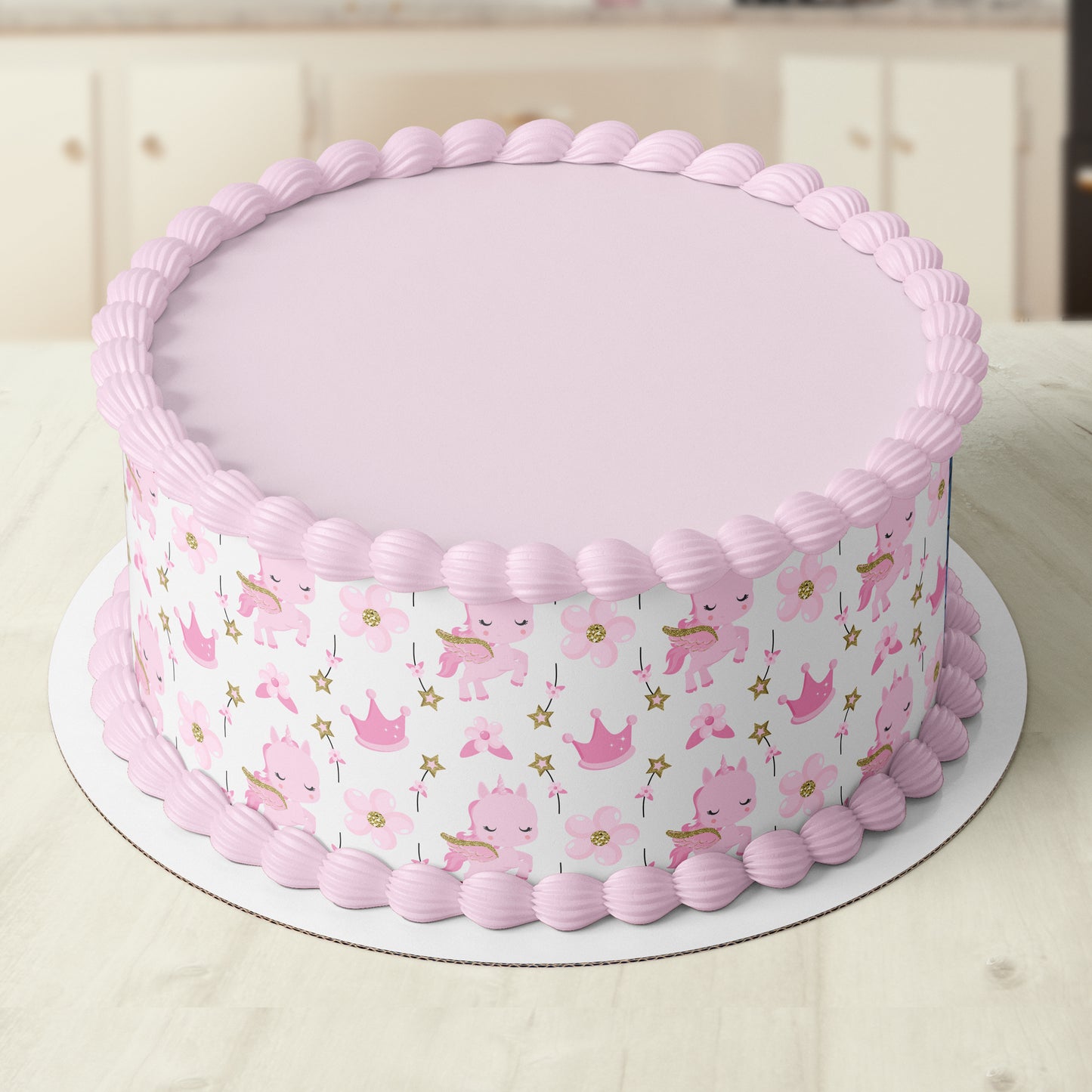 Unicorn Edible Icing Cake Wrap