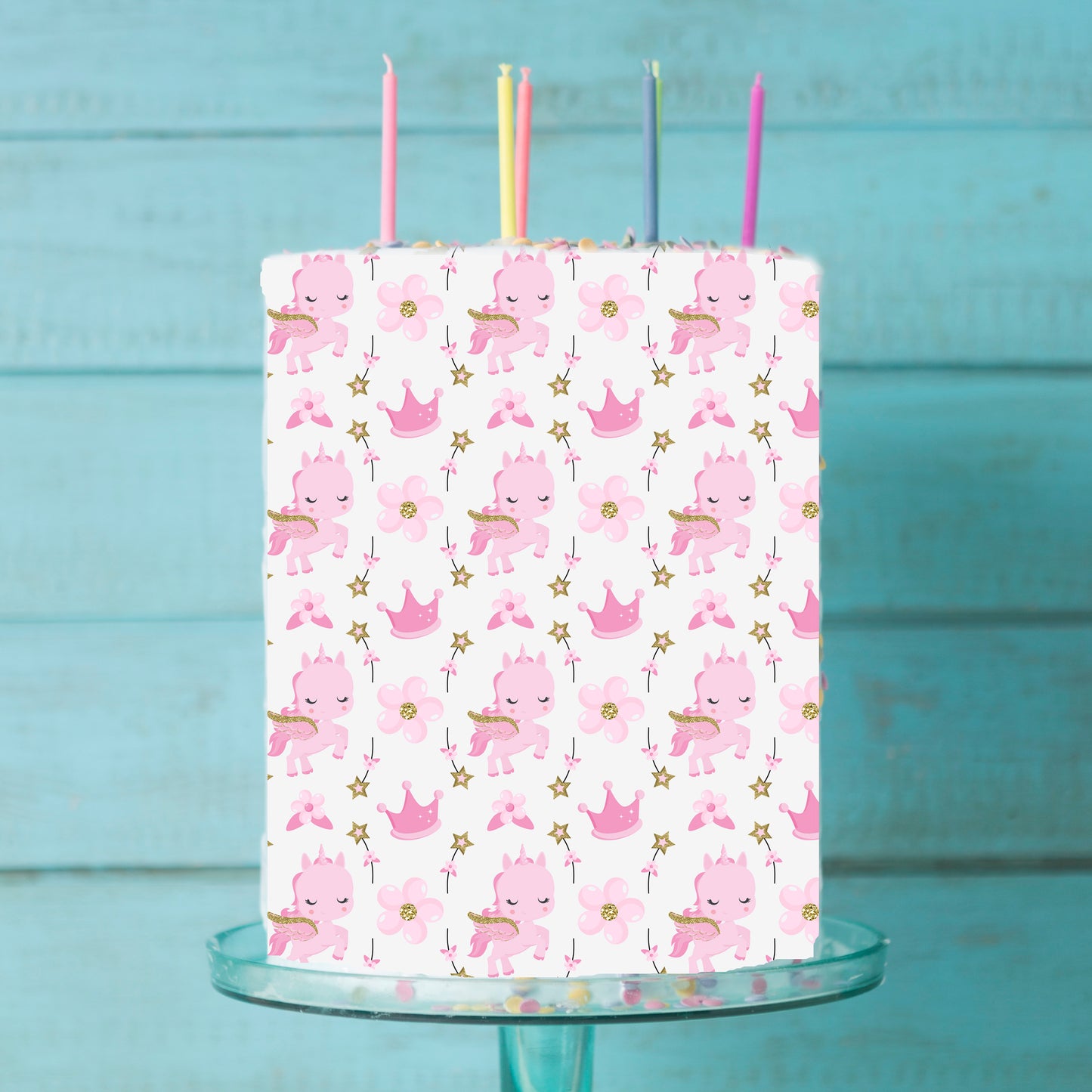 Unicorn Edible Icing Cake Wrap