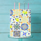 Amalfi Blue Tile Pattern Edible Icing Cake Wrap