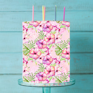 Floral Edible Icing Cake Wrap