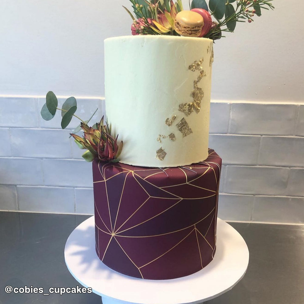 Pattern Geometry Cake Geometric Pattern Edible Icing Cake Wrap – Deezee Designs