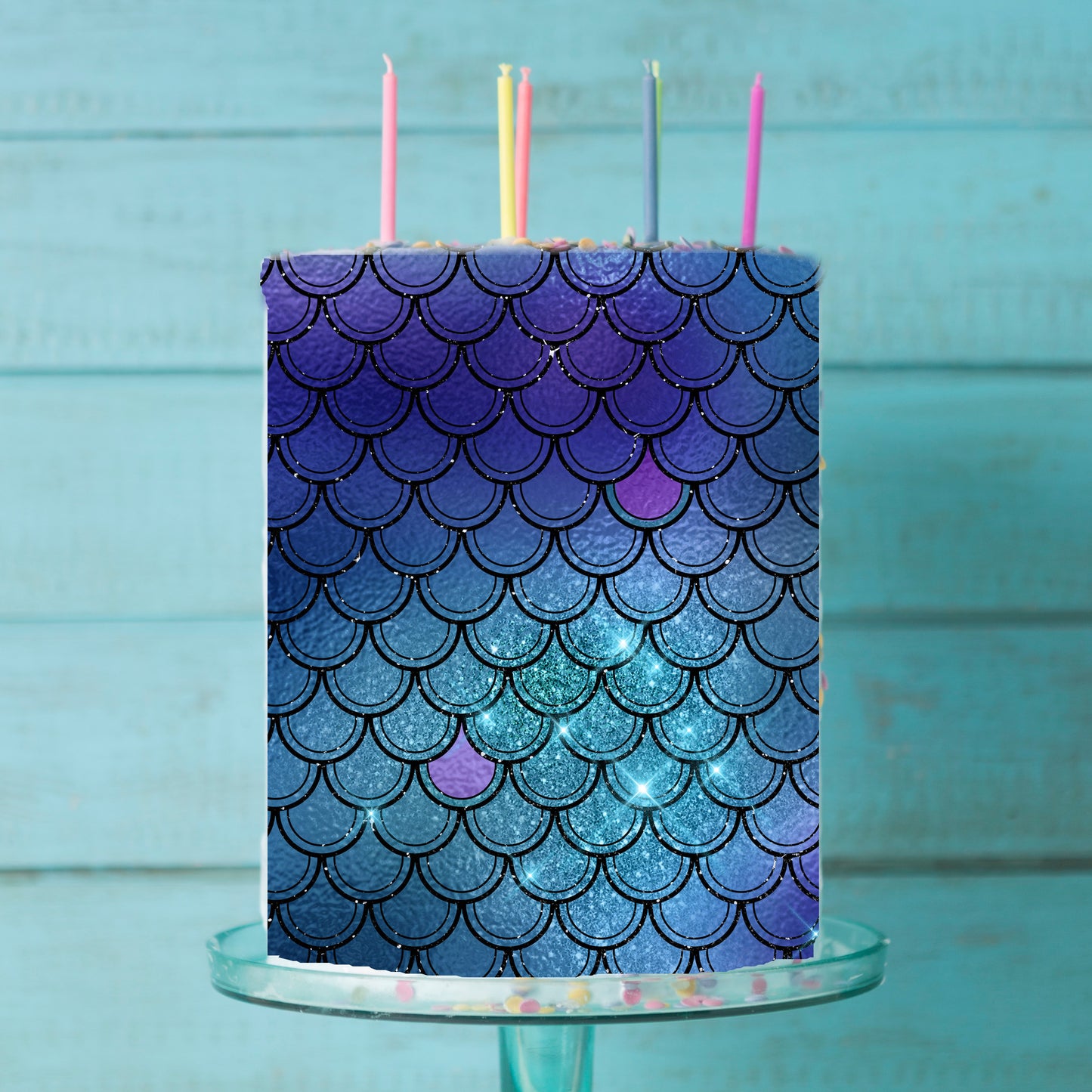Mermaid Scales Edible Icing Cake Wrap