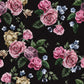 Floral Dark Flowers Edible Icing Cake Wrap