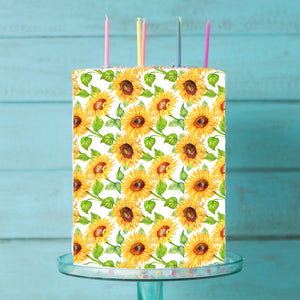 Sunflower Edible Icing Cake Wrap